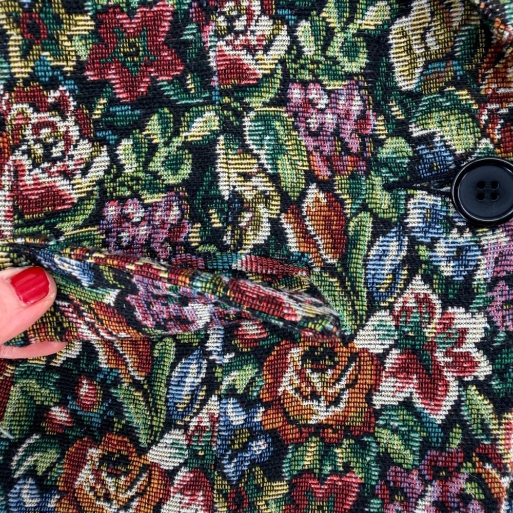 Tabitha Anthropologie Floral Tapestry‎ Blazer Jacket Size 4 - Picture 5 of 12